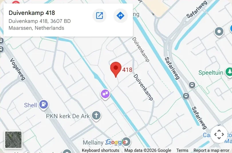 Kaart van Kapsalon Sharinda aan Duivenkamp 418